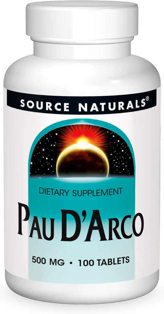 100 Tablets of Source Naturals Pau D'Arco Dietary Supplement for Immune Support