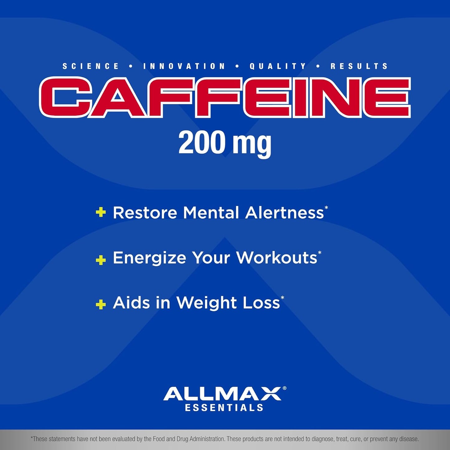 100 Vegan Caffeine Pills for Sustained Energy & Mental Focus - Fast Absorbing 200 mg Tablets by ALLMAX Nutrition