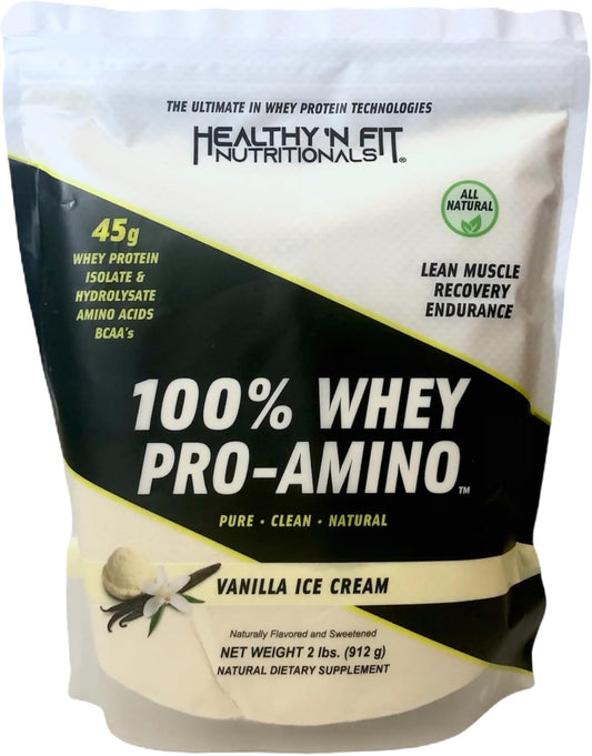 100% Whey Protein PLUS Peptides Vanilla 2lb by Healthy 'N Fit