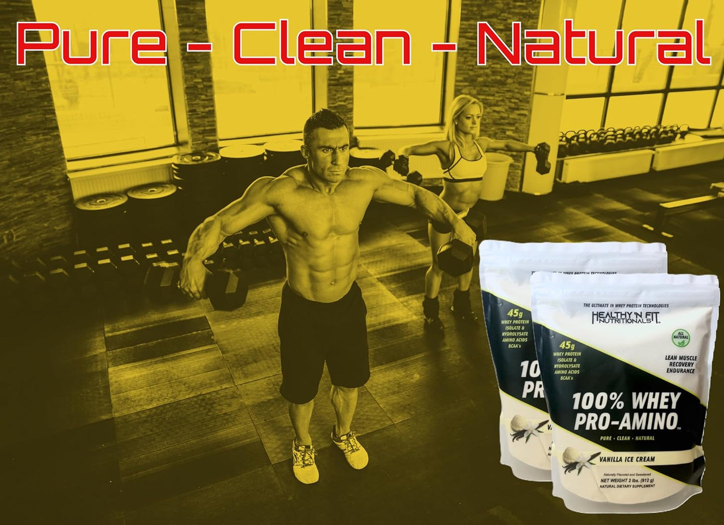 100% Whey Protein PLUS Peptides Vanilla 2lb by Healthy 'N Fit