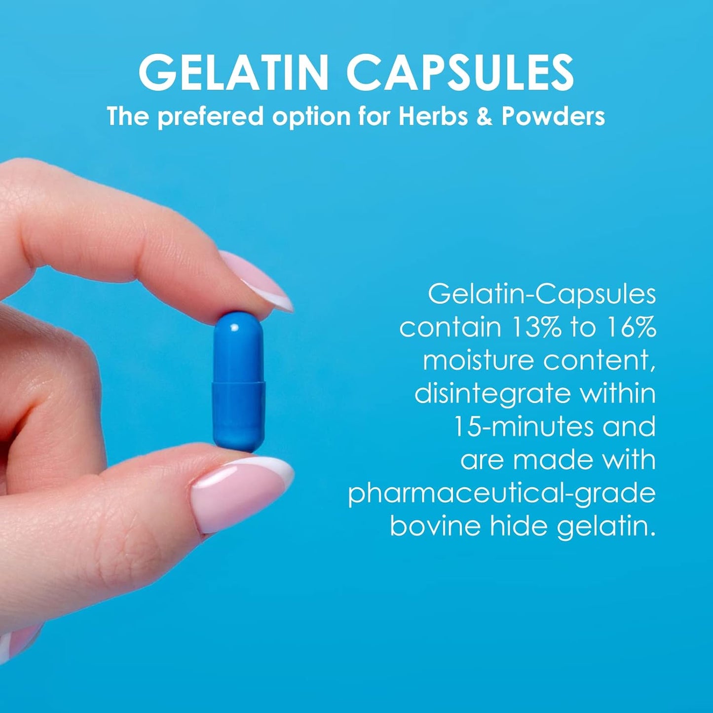 1000 Count Size 0 Clear Gelatin Capsules - Gluten Free, Kosher, Non-GMO Certified Bovine Pill Caps for DIY Supplement Filling