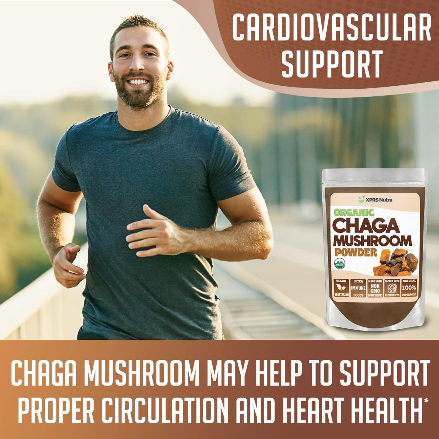 1000 Count Size 0 XPRS Nutra Capsules & 16oz Chaga Powder Bundle