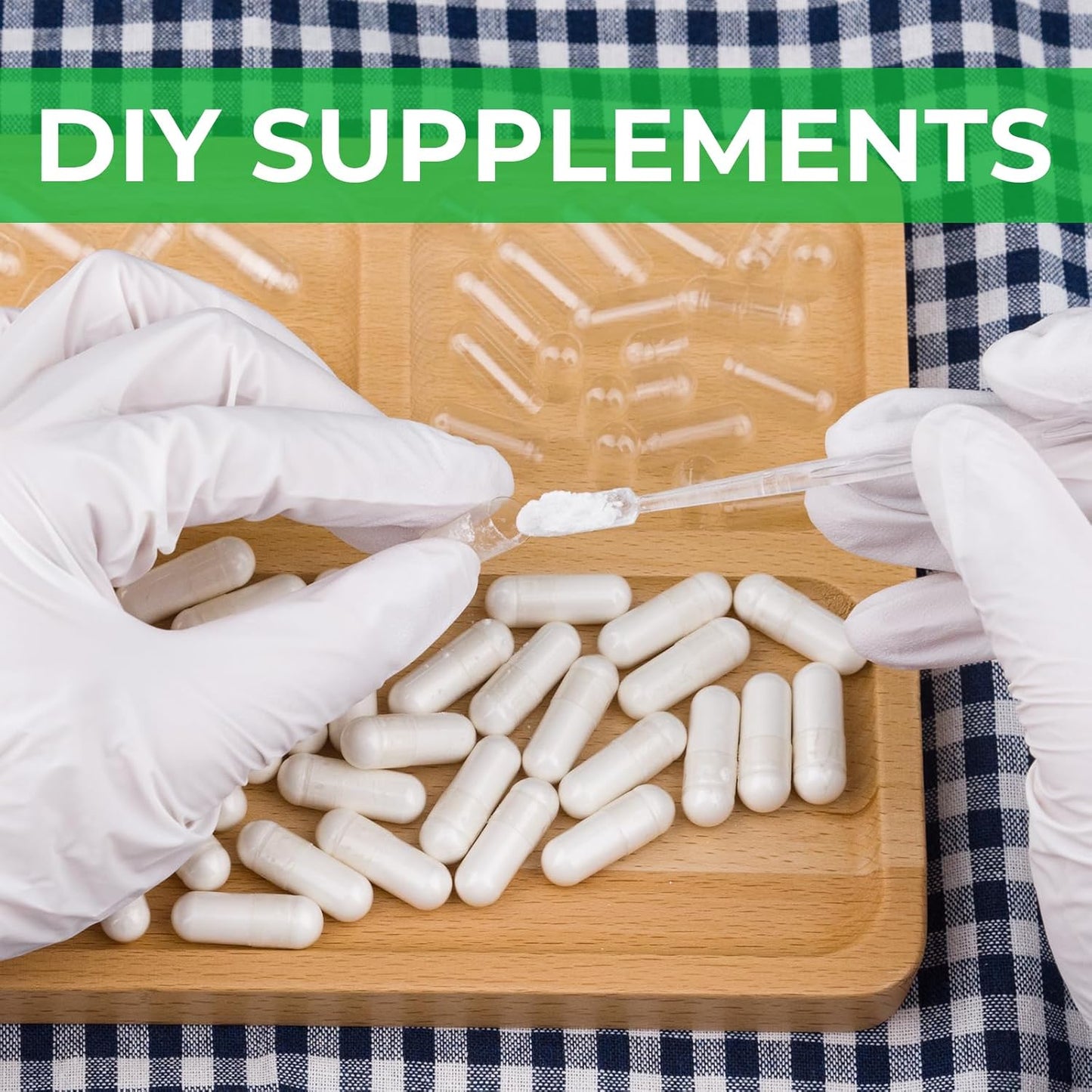 1,000 Count Vegan Capsules Size 00 - Clear Plant Based Empty Pills - Gluten Free, Non-GMO, Halal Certified - Filling Kit Included