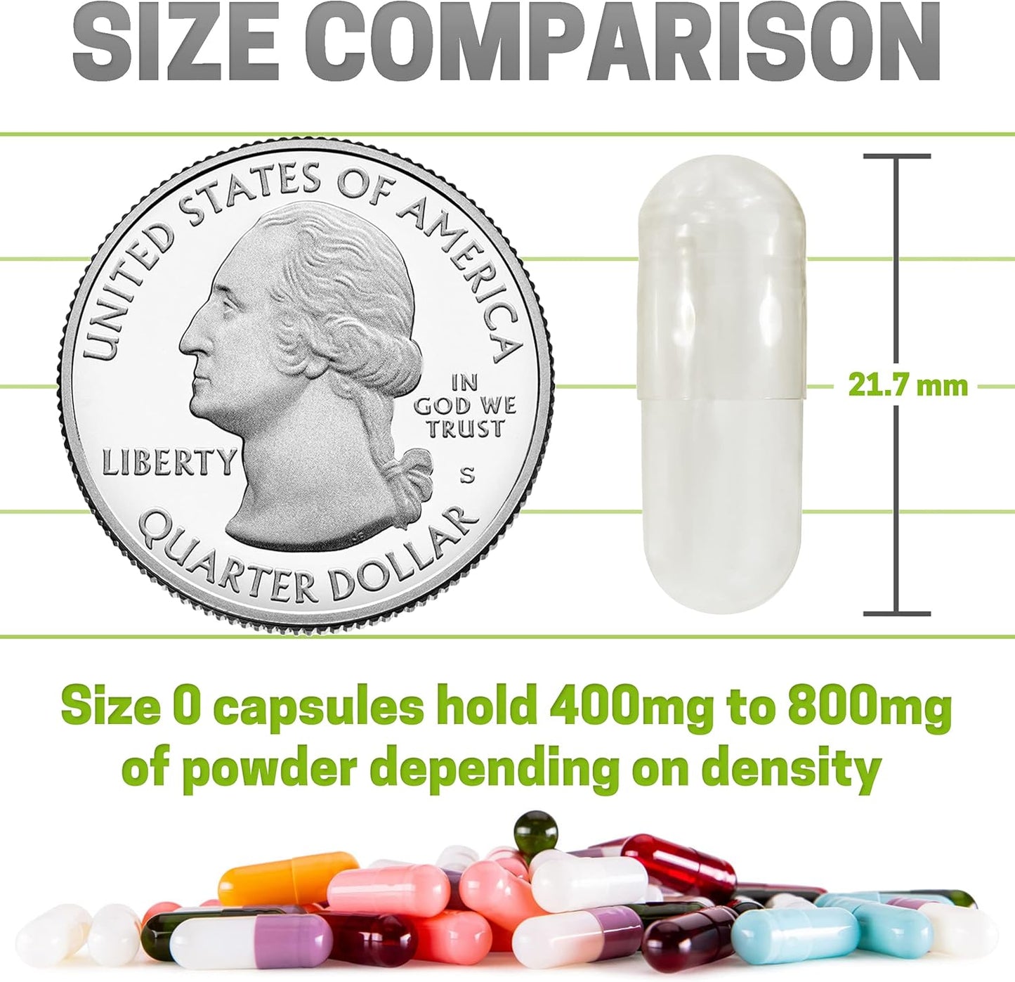 1000 Count XPRS Nutra Empty Vegan Capsules in Size 00 and Size 0