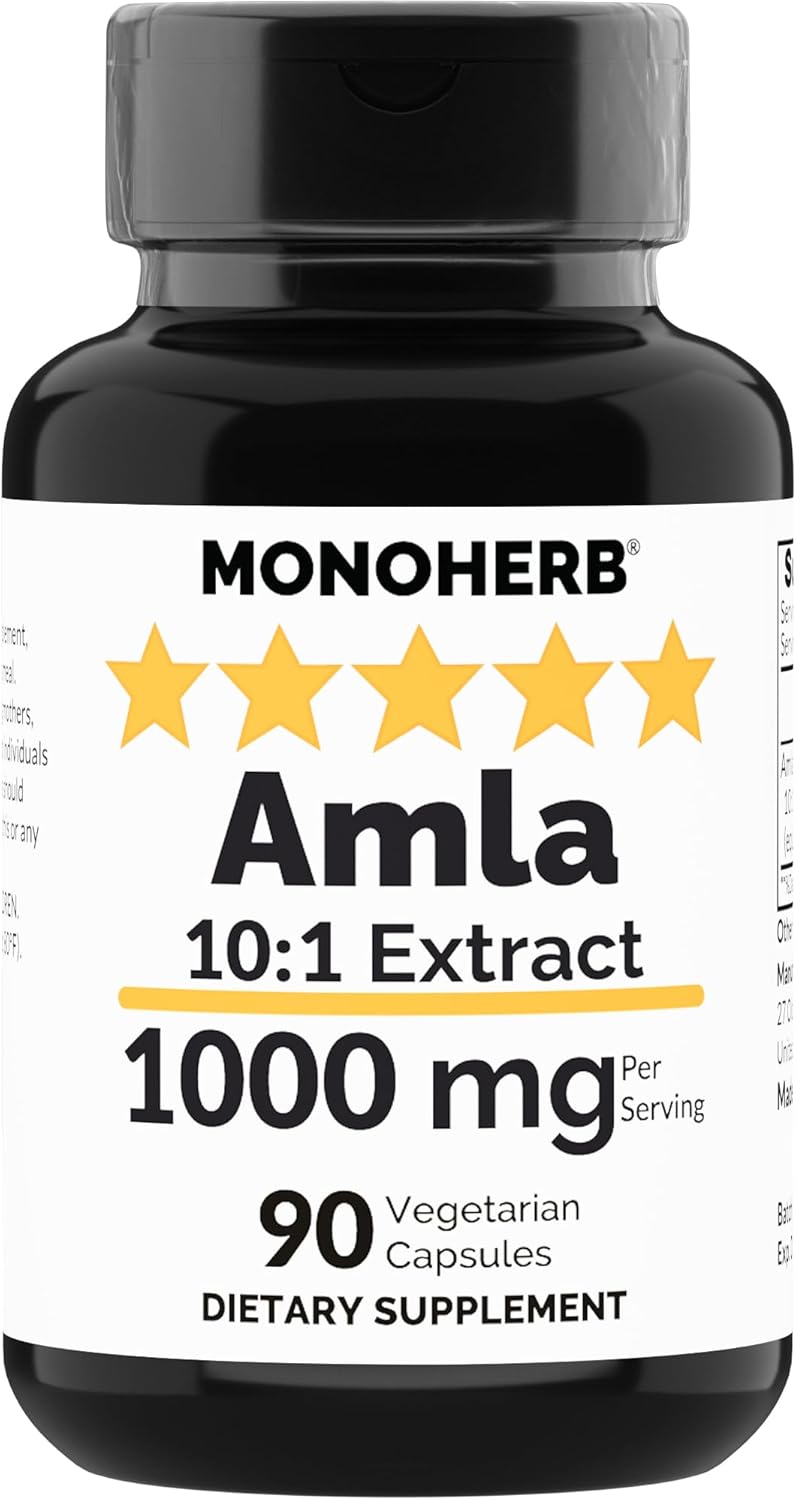 1000 mg Amla Extract Capsules - 90 Count by MONOHERB