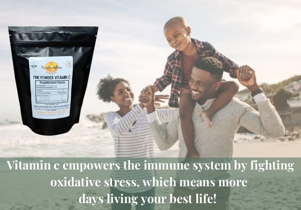 1000 mg Ascorbic Acid Powder & Vitamin C Capsules Bundle | 1 lb. Bag & 200 Capsules for Revitalizing Wellness