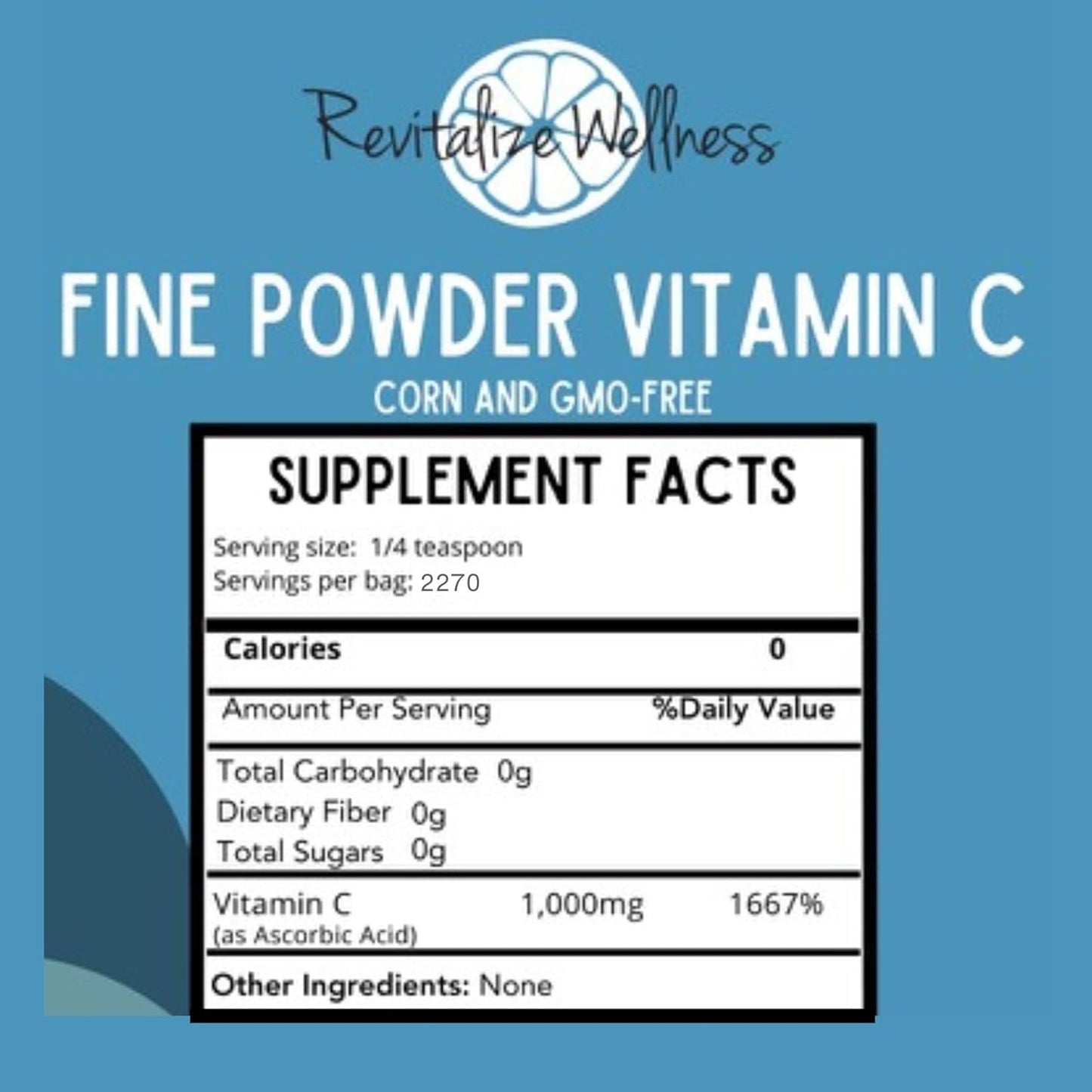 1000 mg Ascorbic Acid Vitamin C Powder | Pure & GMO-Free Wellness Supplement | 5 lb Bag for Revitalization