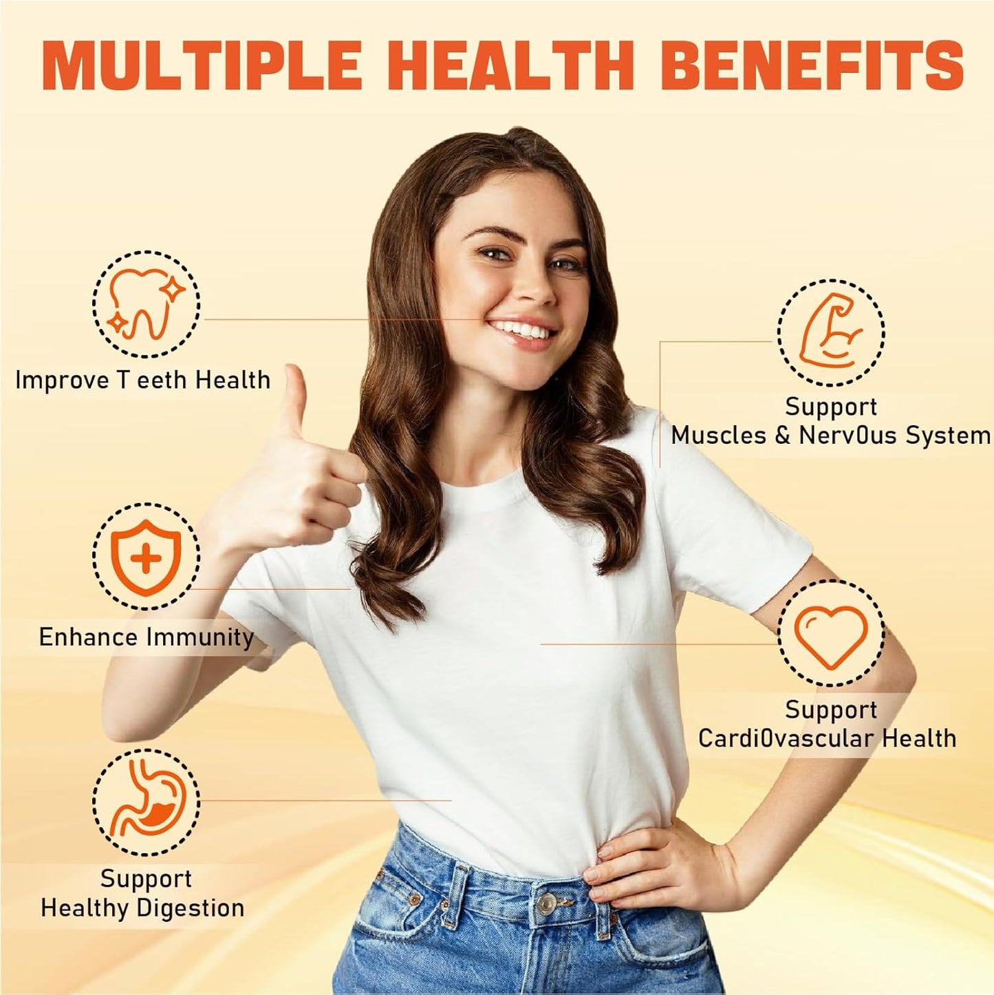 1000 mg Calcium Citrate Gummies with Vitamin D3, K2, Magnesium & Strontium - Supports Bone Health & Immune System for Adults