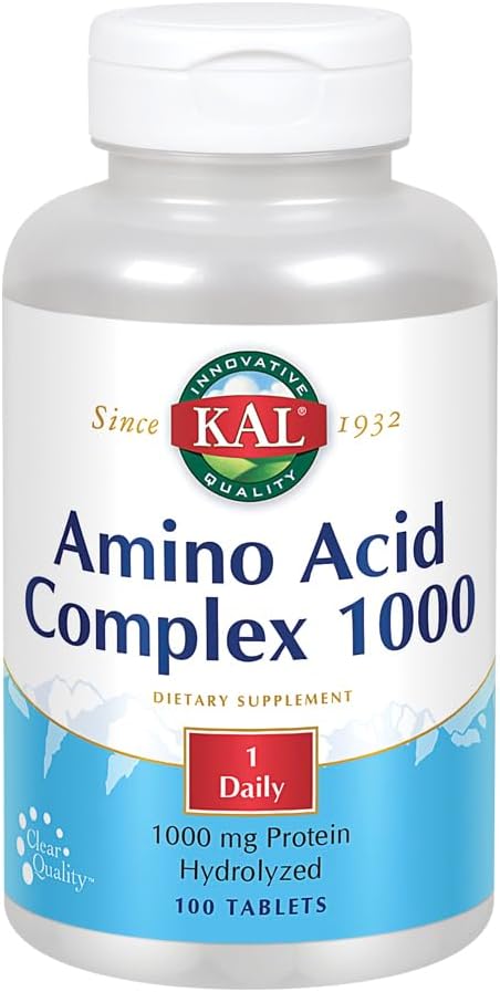 1000 mg KAL Amino Acid Complex Tablets - 100 Count Bottle