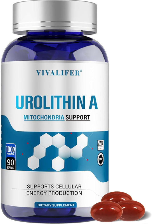 1000 MG Urolithin A Supplement - 90 Softgels for Healthy Aging and Enhanced Mitochondrial Support