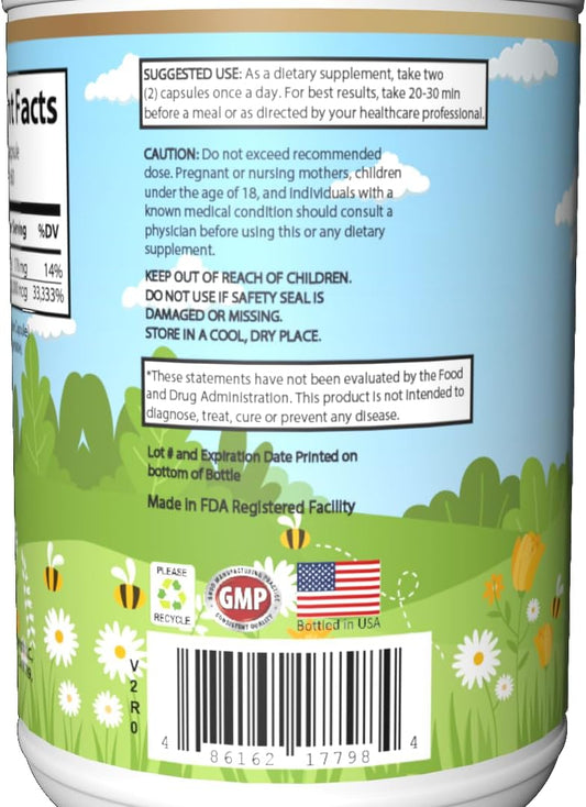 10,000 mcg Organic Biotin Capsules for Hair, Skin & Nails - 60 Veggie Capsules - USA Made in FDA Facility