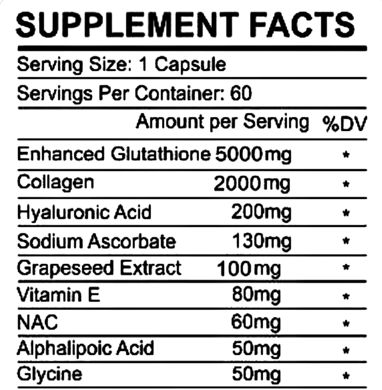 10,000mg Glutathione Capsules with Vitamin C & Collagen for Skin Whitening, Hyperpigmentation, Dark Spot Removal, and Anti-Aging