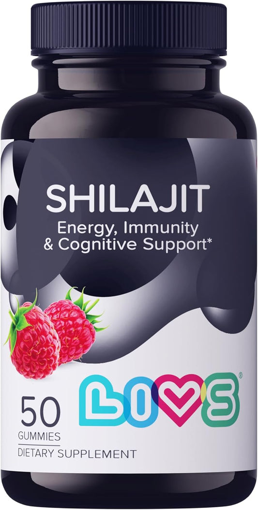 10,000mg Pure Himalayan Shilajit Gummies with Fulvic Acid & Trace Minerals for Enhanced Energy & Immune Support - 50 Count