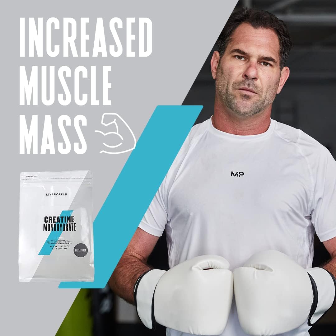 1000g MyProtein Creatine Monohydrate Powder - 2.2 lbs of Pure Muscle-Building Supplement