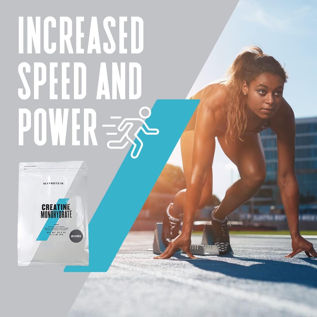 1000g MyProtein Creatine Monohydrate Powder - 2.2 lbs of Pure Muscle-Building Supplement