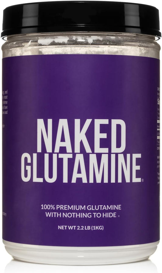 1000g Naked Nutrition L-Glutamine: 200 Servings, Made in USA, Vegan, Non-GMO, Gluten & Soy Free - Muscle Support & Protein Synthesis Boost