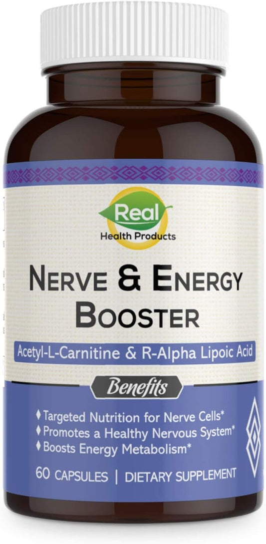 1000mg Acetyl L-Carnitine & 300mg R-Alpha Lipoic Acid Capsules - Boost Nerve & Energy, Cardiovascular & Cognitive Support, Antioxidant Ala Supplement