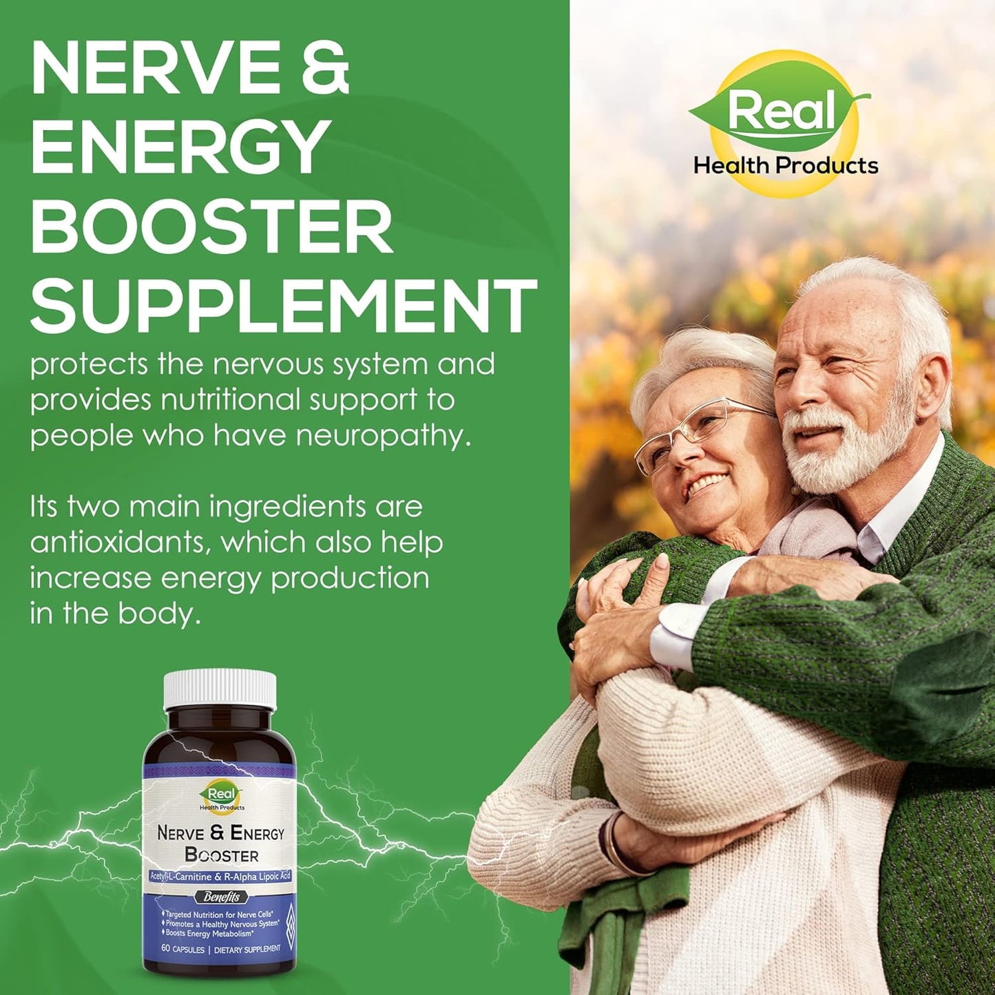 1000mg Acetyl L-Carnitine & 300mg R-Alpha Lipoic Acid Capsules - Boost Nerve & Energy, Cardiovascular & Cognitive Support, Antioxidant Ala Supplement