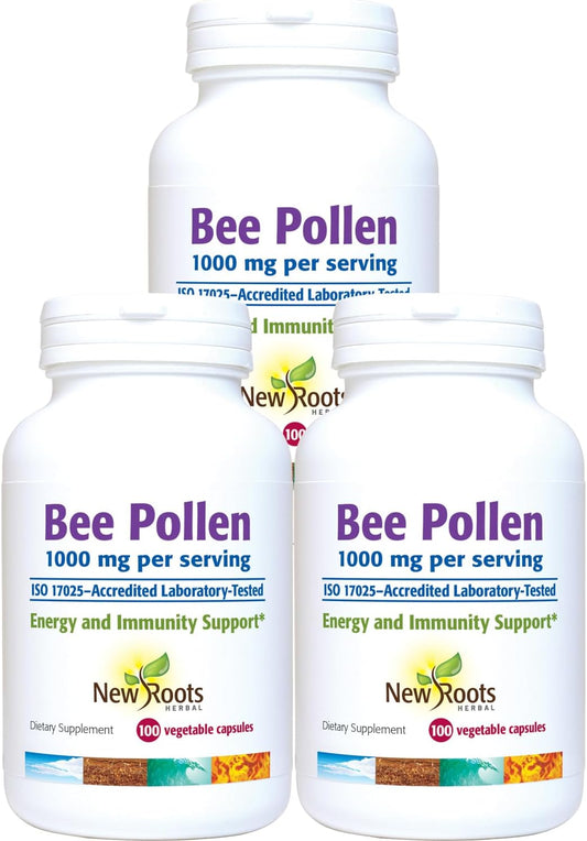 1000mg Bee Pollen Capsules | 300 Count | All-Natural Supplement | Rich in Nutrients | Antioxidant Support | Non-GMO