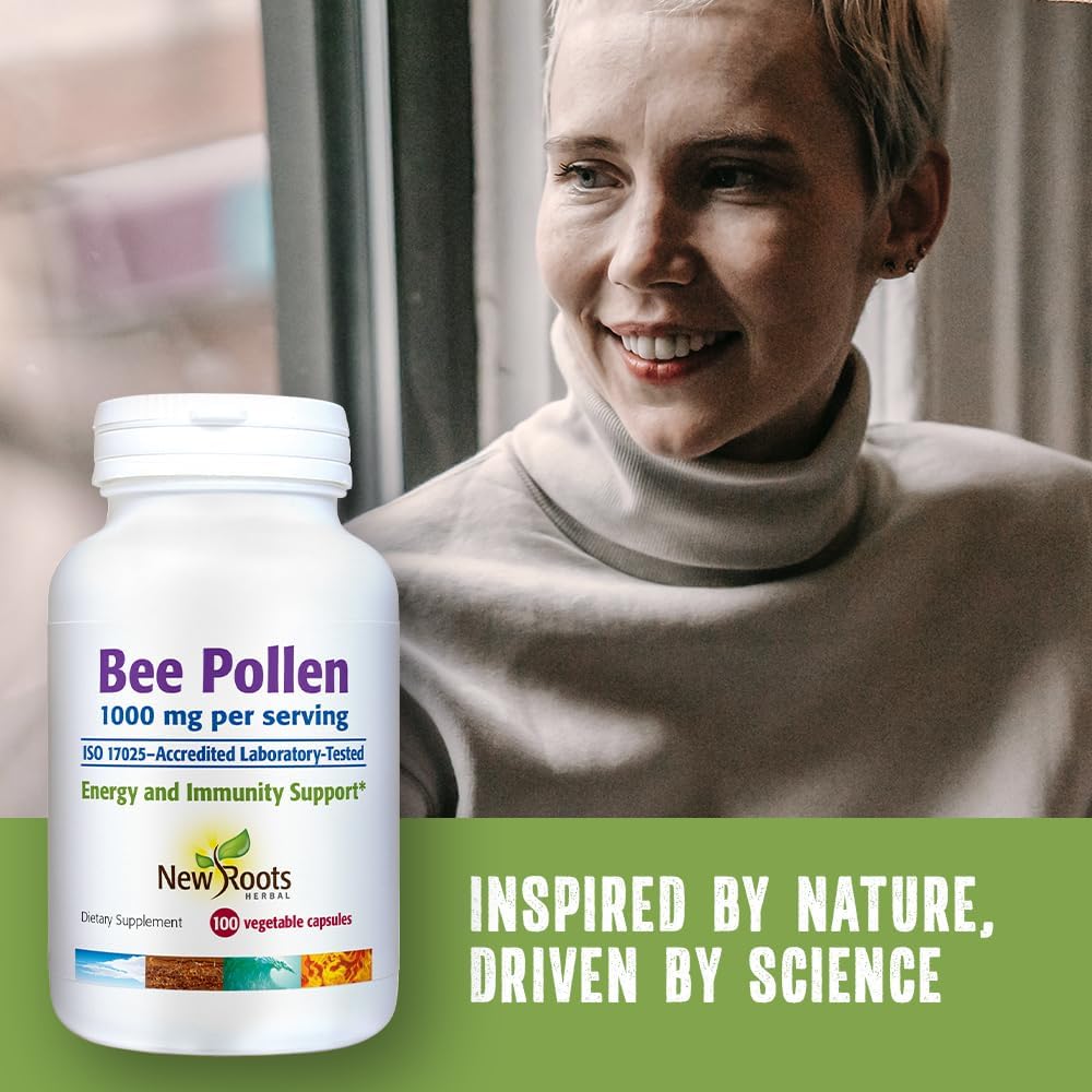 1000mg Bee Pollen Capsules | 300 Count | All-Natural Supplement | Rich in Nutrients | Antioxidant Support | Non-GMO