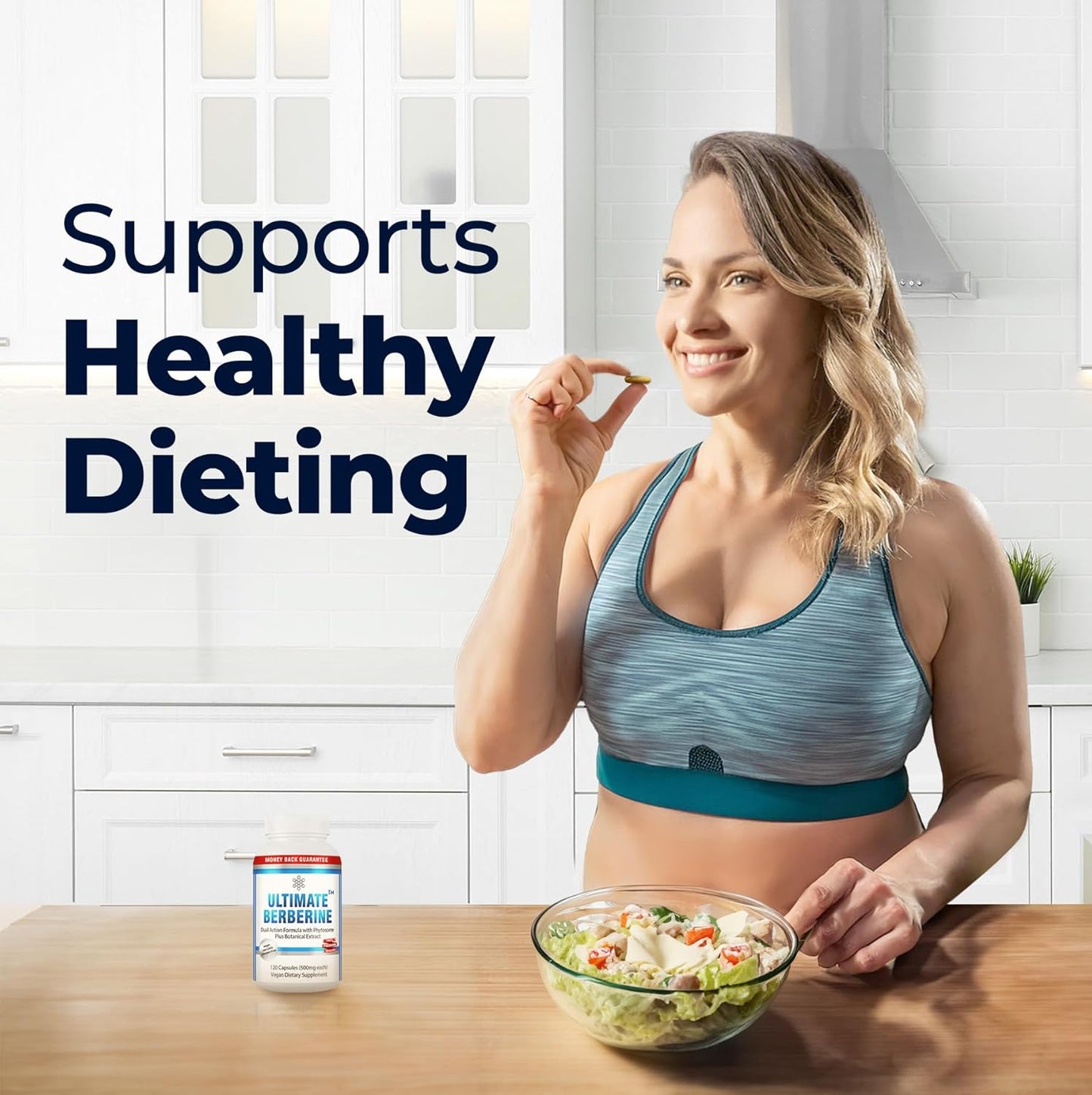 1000mg Berberine HCL Phytosome Supplement - Supports Healthy Weight, Metabolism, Immunity & Cholesterol - Dual Action Formula