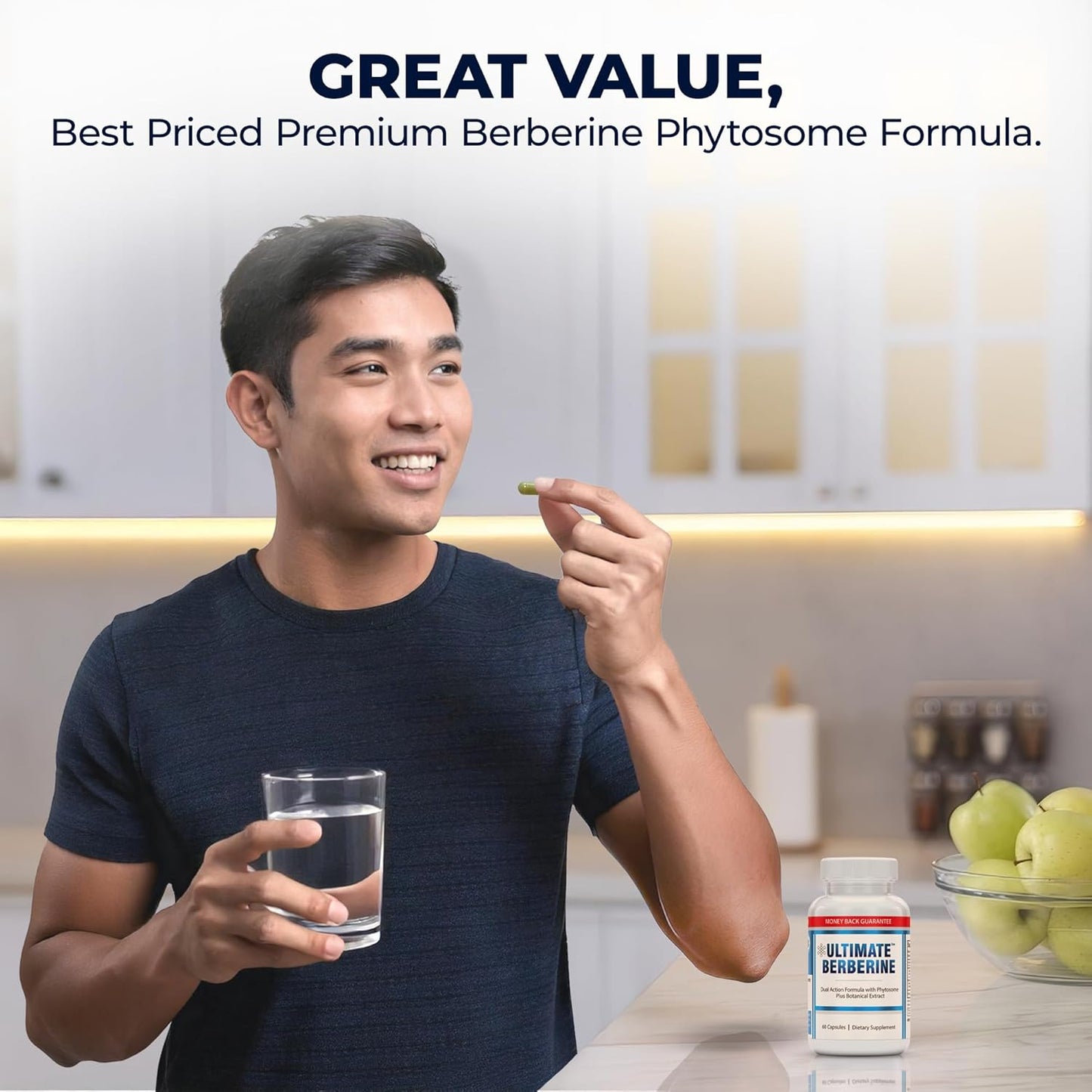 1000mg Berberine HCL Phytosome Supplement - Supports Healthy Weight, Metabolism, Immunity & Cholesterol - Dual Action Formula