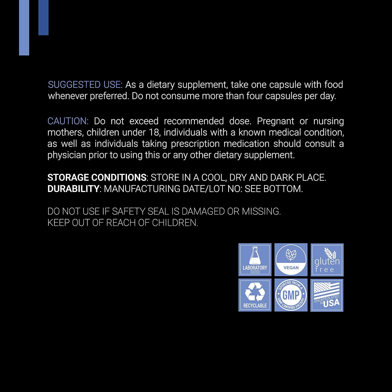 1000mg Bilberry Extract with 25% Anthocyanins - 120 V-Capsules, European Blueberry Supplement, Vegan & Gluten Free - Made in USA