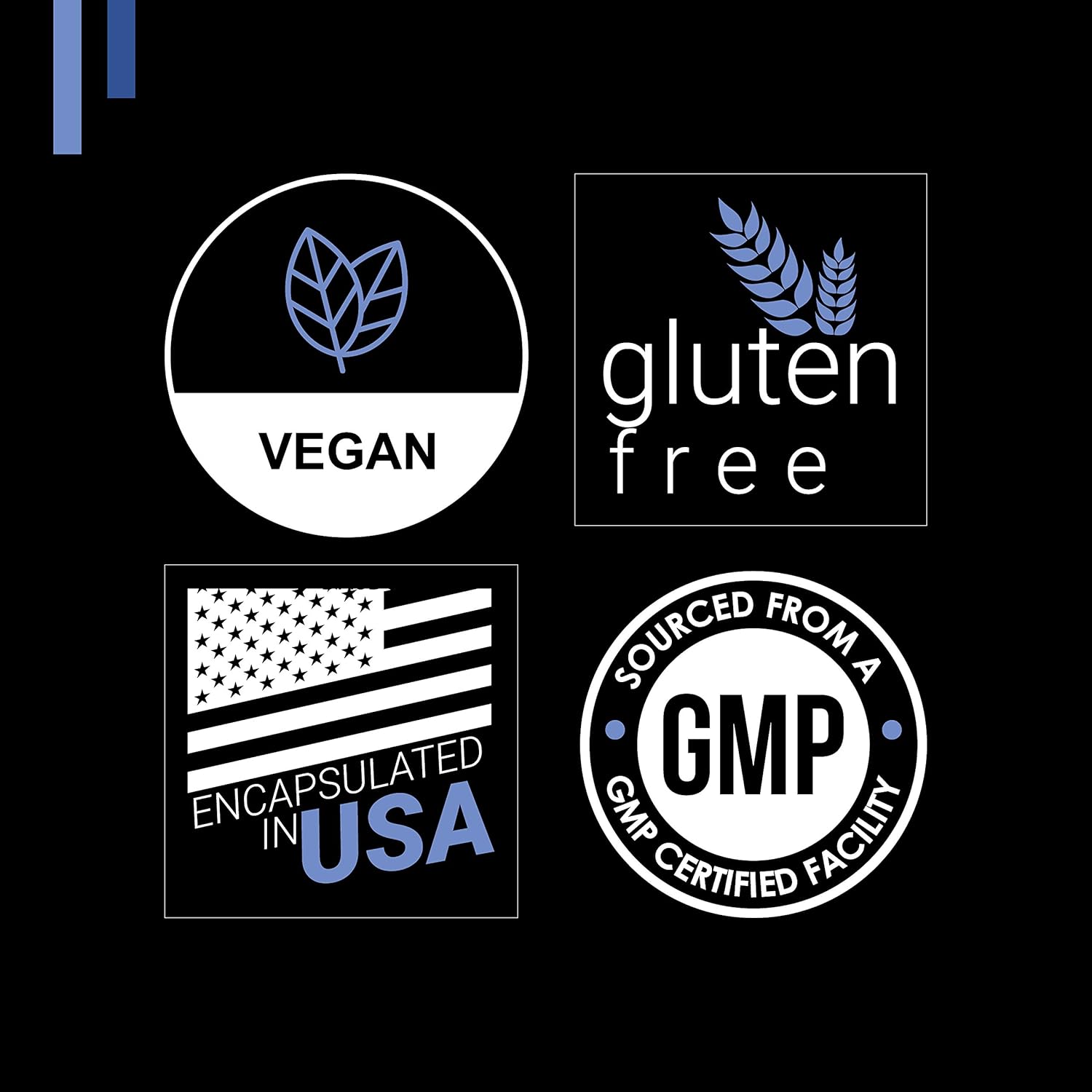 1000mg Bilberry Extract with 25% Anthocyanins - 120 V-Capsules, European Blueberry Supplement, Vegan & Gluten Free - Made in USA