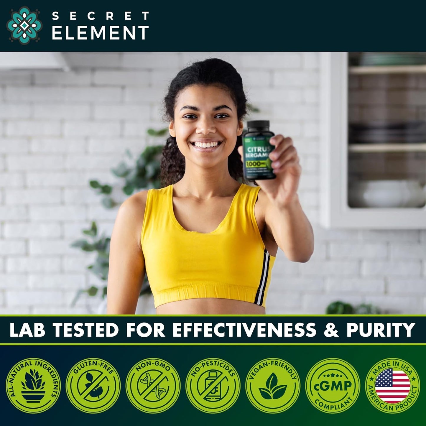 1000mg Citrus Bergamot Extract Capsules - Heart & Immune Support Supplement for Healthy Aging - Vegan Bergamot Supplement