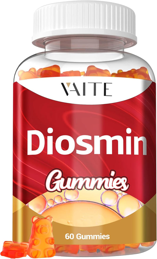 1000mg Diosmin Vein Support Gummy Supplement for Varicose Veins - Citrus Bioflavonoids, Venous Optimizer, Leg Health Formula - 60 Vegan Gummies