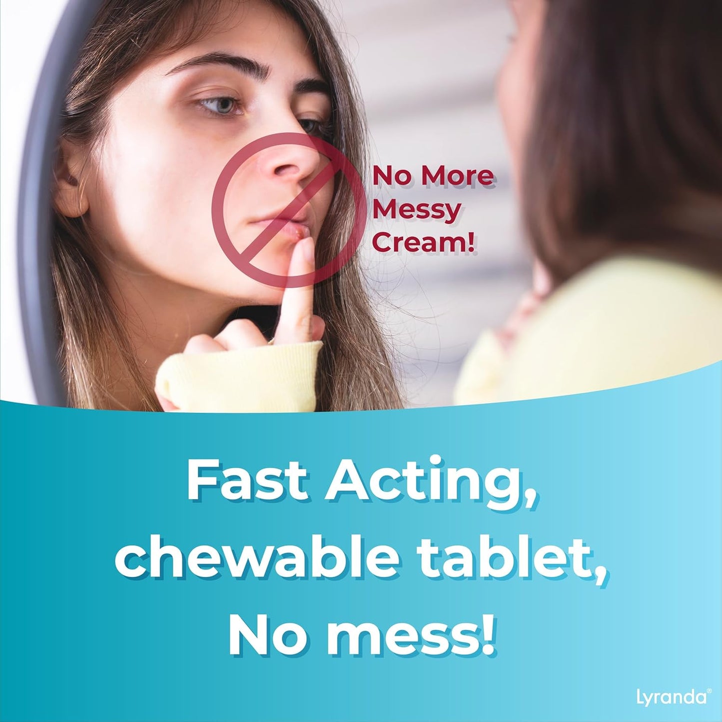 1000mg L-Lysine Chewable Tablets for Cold Sore Treatment - Rapid Absorption and Improved Cleanliness