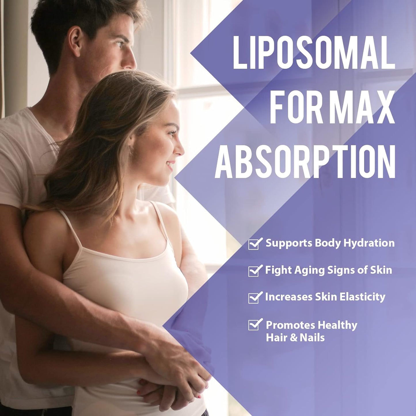 1000mg Liposomal Hyaluronic Acid Capsules for Skin & Joint Repair - Pure Dietary Supplement for Women and Men