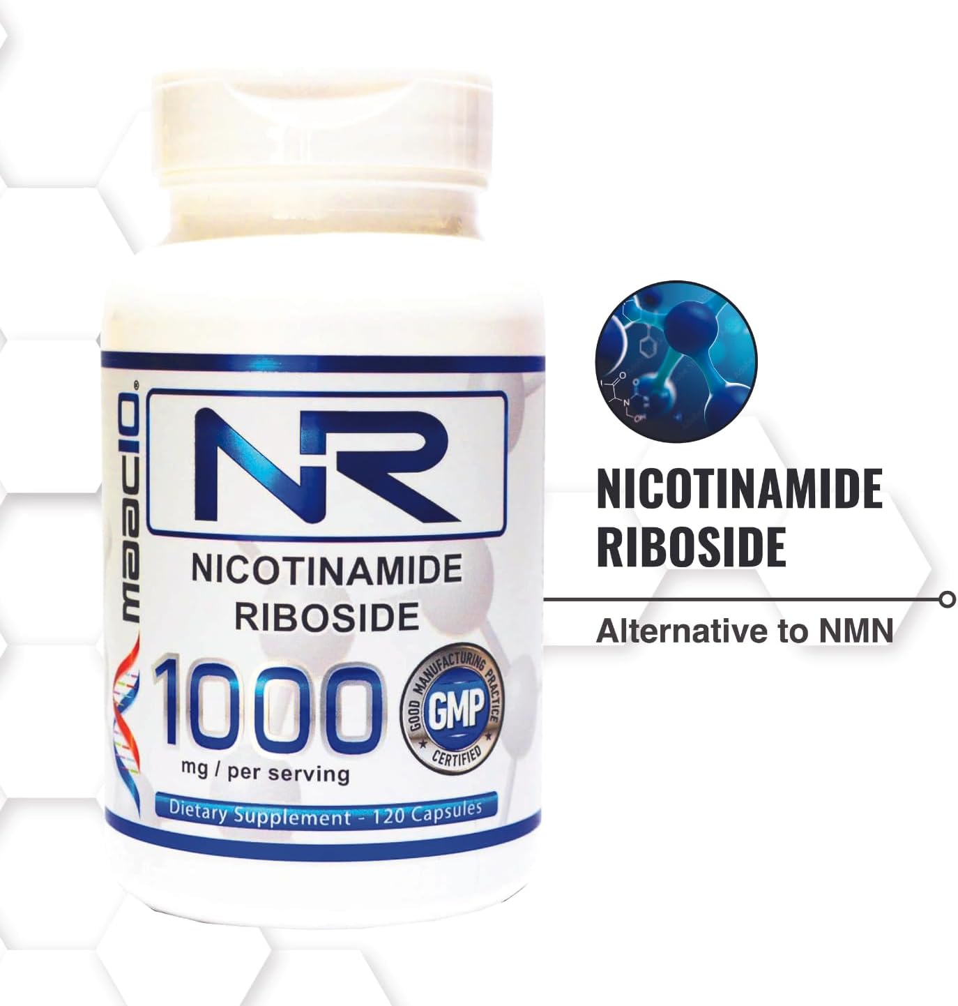 1000mg MAAC10 NR Nicotinamide Riboside | NAD+ Supplement | Lab Tested NMN Alternative