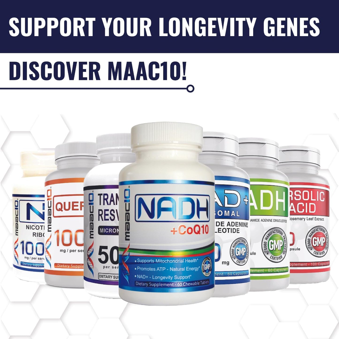 1000mg MAAC10 NR Nicotinamide Riboside | NAD+ Supplement | Lab Tested NMN Alternative