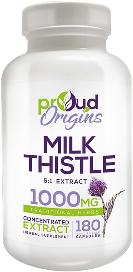 1000mg Milk Thistle for Healthy Liver Function - Gluten Free, Rapid Release - 6-Month Supply