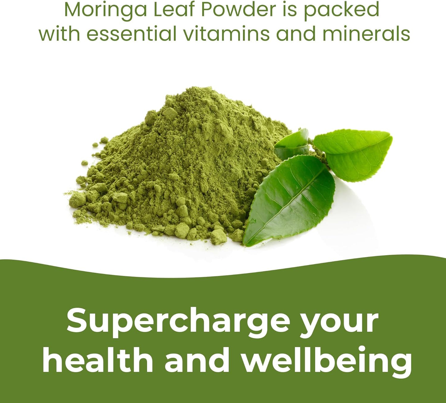 1000mg Organic Moringa Leaf Powder Capsules - 60 Count - Made in USA - Vegan, Gluten Free - Antioxidants, Liver & Kidney Support - All-Natural Supplement