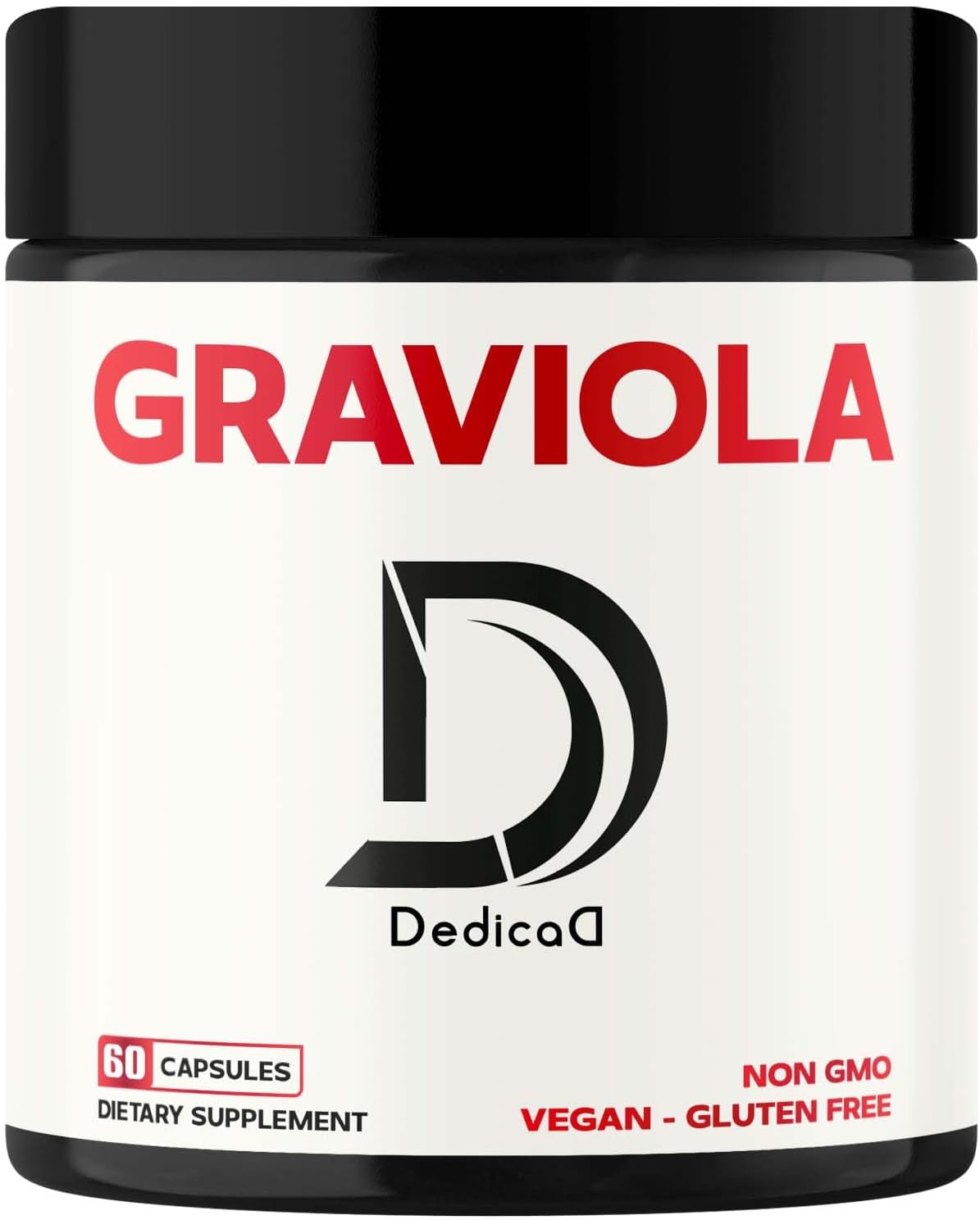 1000mg Pure Graviola Soursop Capsules - Organic 60 Count - Advanced Formula for Immune System & Body Balance - 1 Month Supply