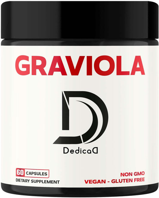 1000mg Pure Graviola Soursop Capsules - Organic 60 Count - Advanced Formula for Immune System & Body Balance - 1 Month Supply