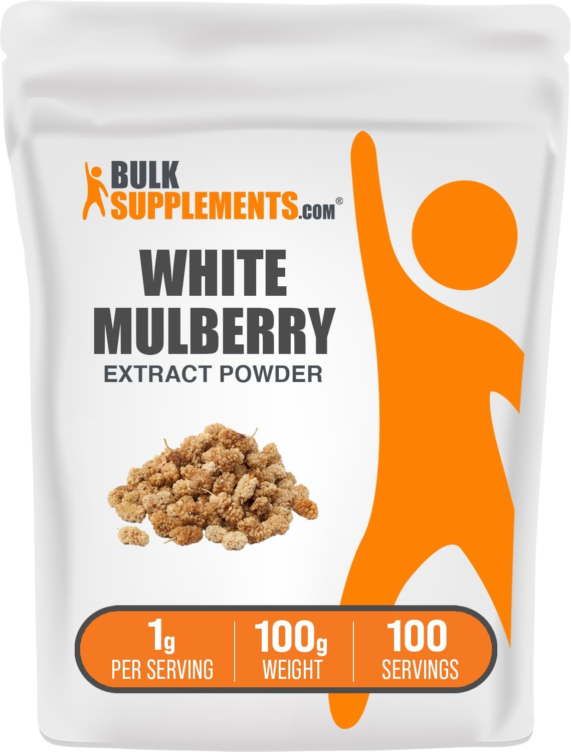 1000mg White Mulberry Leaf Extract Herbal Supplement Gluten Free - 100g (3.5 oz) Pack of 1