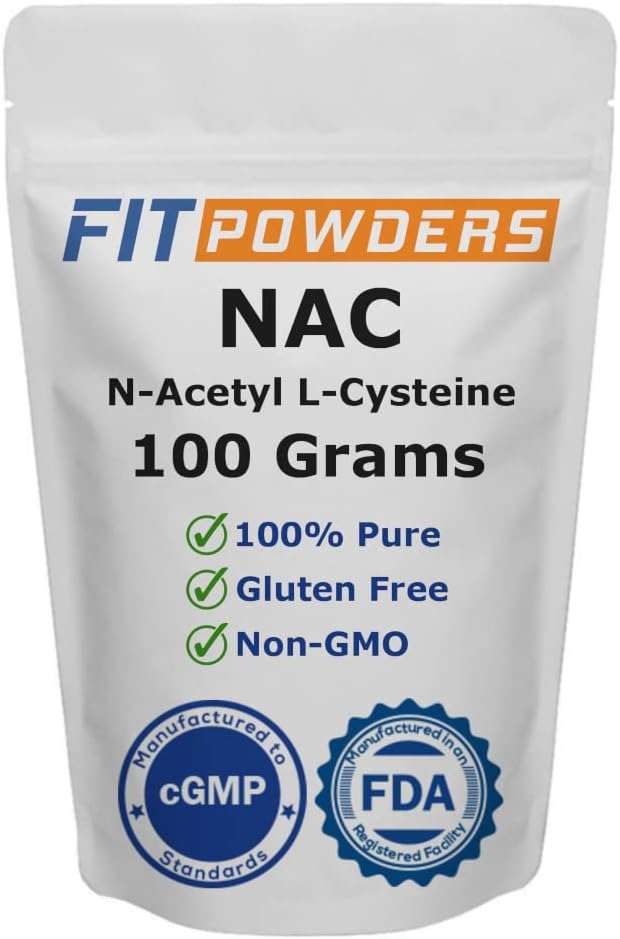 100g FitPowders NAC Powder with Scoop - N-Acetyl L-Cysteine Supplement