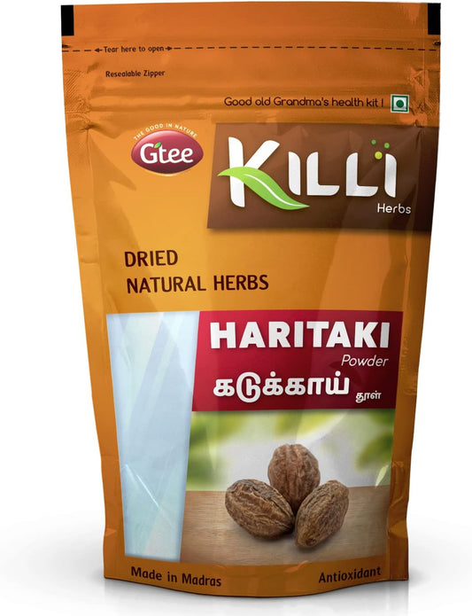 100g KILLI Haritaki Kadukkai Myrobalan Karakkaya Terminalia chebula Harad Powder
