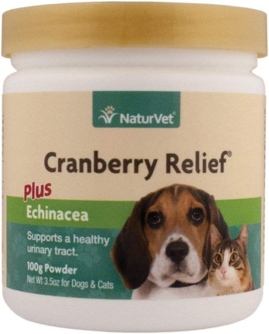 100g NaturVet Cranberry Relief Powder for Urinary Tract Health in Dogs and Cats