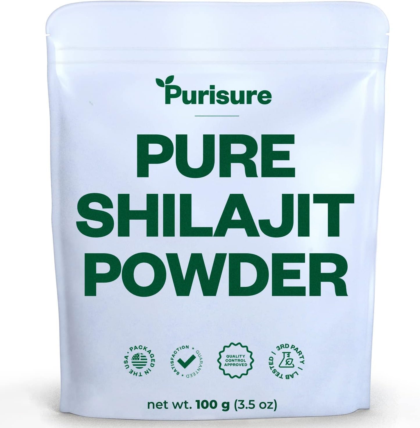 100g Purisure Shilajit Supplement Powder: Pure Himalayan Mineral with Fulvic Acid, 12:1 Ratio, Energy Boost - 400 Servings