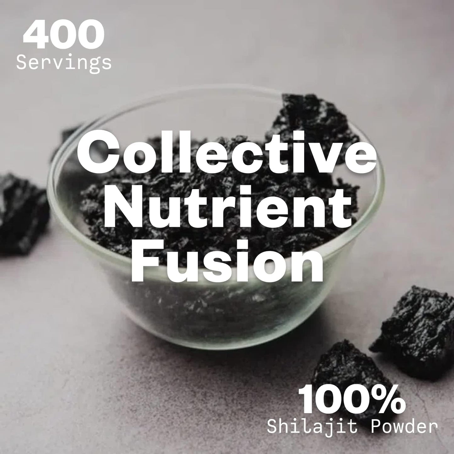 100g Purisure Shilajit Supplement Powder: Pure Himalayan Mineral with Fulvic Acid, 12:1 Ratio, Energy Boost - 400 Servings