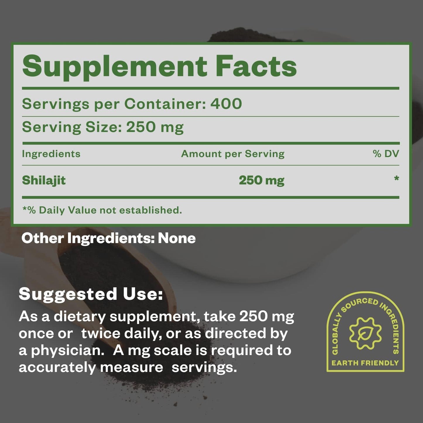 100g Purisure Shilajit Supplement Powder: Pure Himalayan Mineral with Fulvic Acid, 12:1 Ratio, Energy Boost - 400 Servings