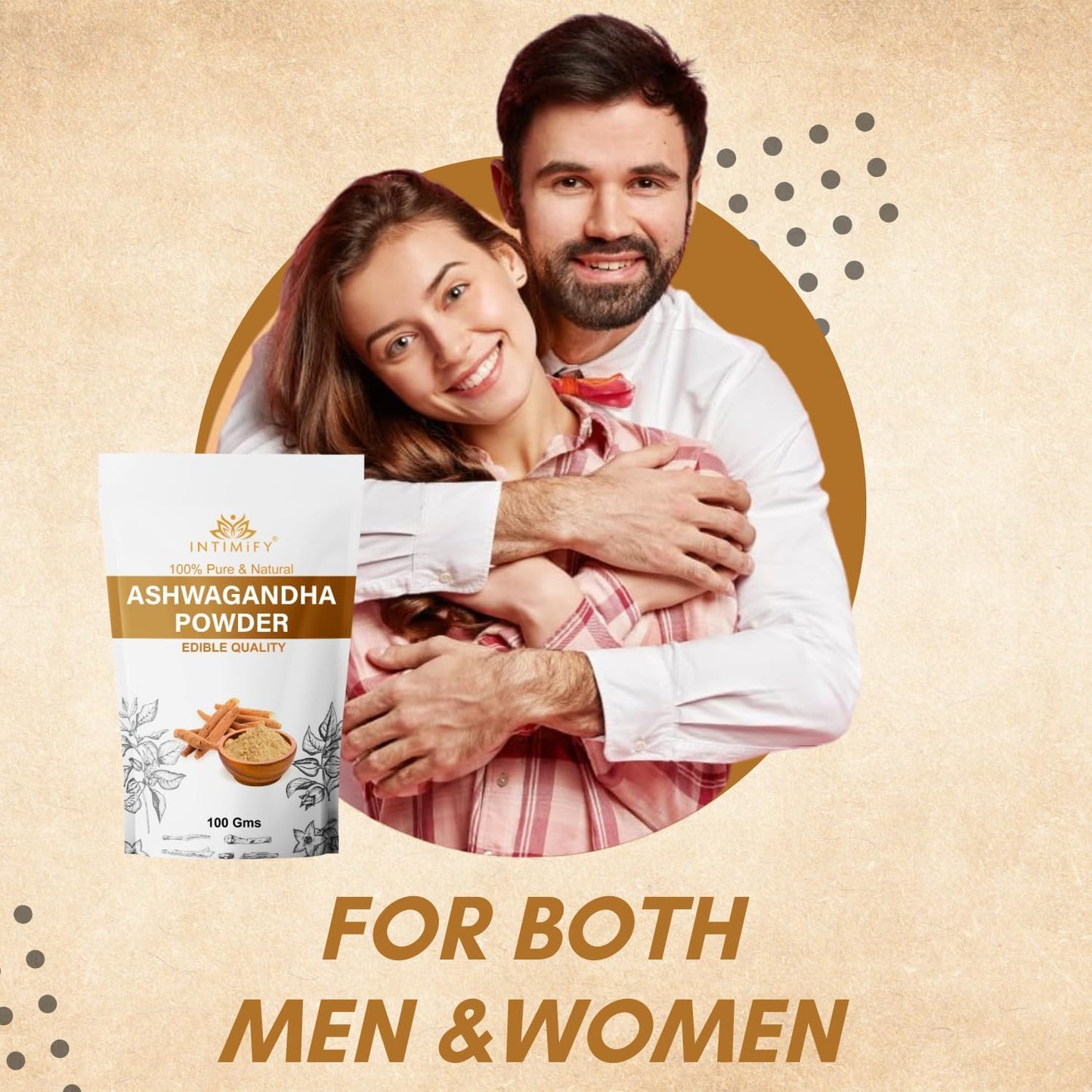 100gm Pure Ashwagandha Powder for Face Pack, Weight Gain, Height Support | Natural & Organic | Men and Women