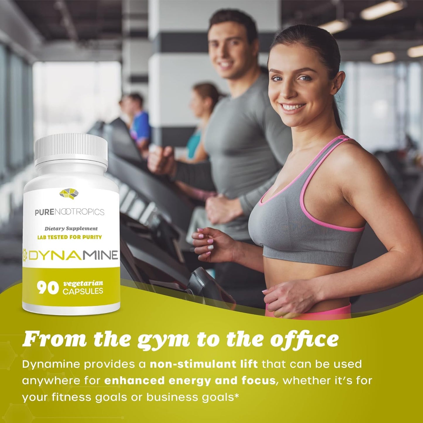 100mg Dynamine Capsules (90 Count) | Pure Methylliberine for Energy & Focus | Enhanced Alertness | Third-Party Tested for Purity & Potency