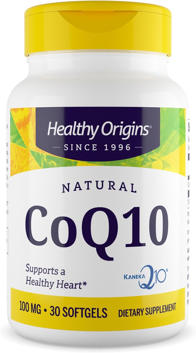 100mg Kaneka Q10 Softgels for Heart Health & Energy - Gluten Free, Non-GMO - 30 Count