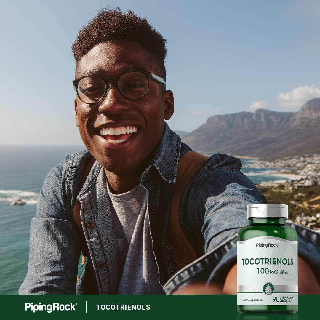 100mg Tocotrienols Supplement by Piping Rock - 90 Softgels, Non-GMO, Gluten Free