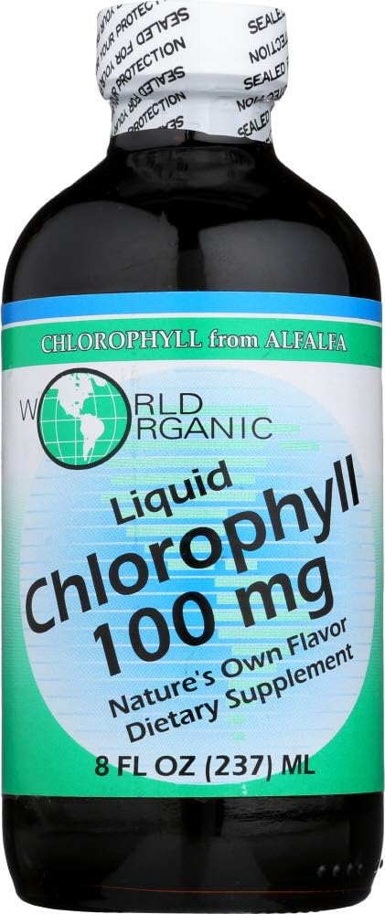 100mg World Organic Chlorophyll Supplement for Detox and Energy Boost